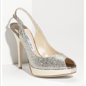 Jimmy Choo Clue slingback peep toe heels